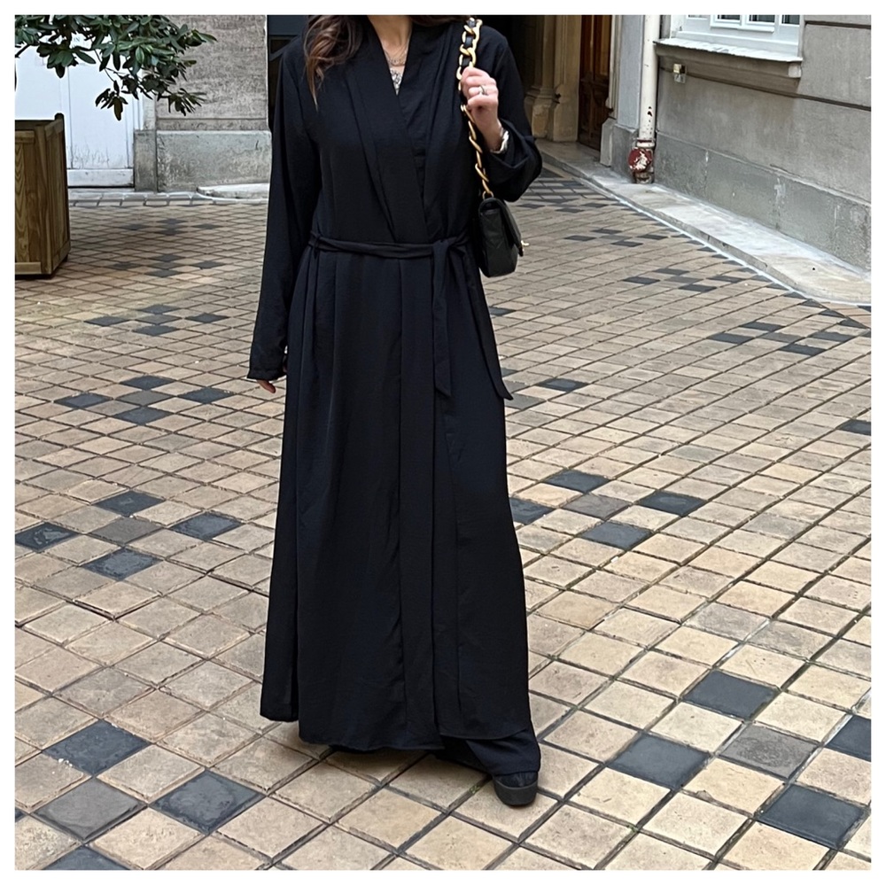 PARIS LONG BELTED MAXI CARDIGAN WITH WIDE LEG PANTS SET